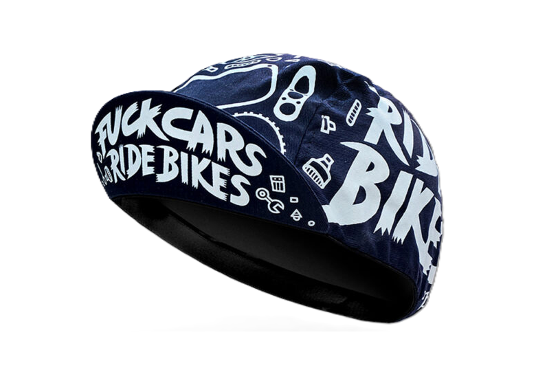 Czapka kolarska z daszkiem BELLO F*ck cars ride bikes Vol.3