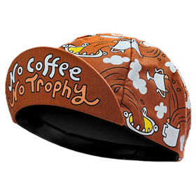 Czapka kolarska z daszkiem BELLO No coffee no trophy