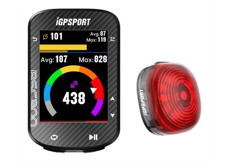 Nawigacja rowerowa IGPSPORT BSC300 + lampka tylna TL30 