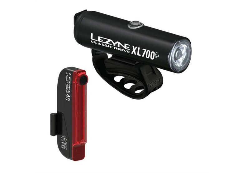 Zestaw lampek rowerowych LEZYNE Classic Drive XL 700+ / Stick+ Drive 40